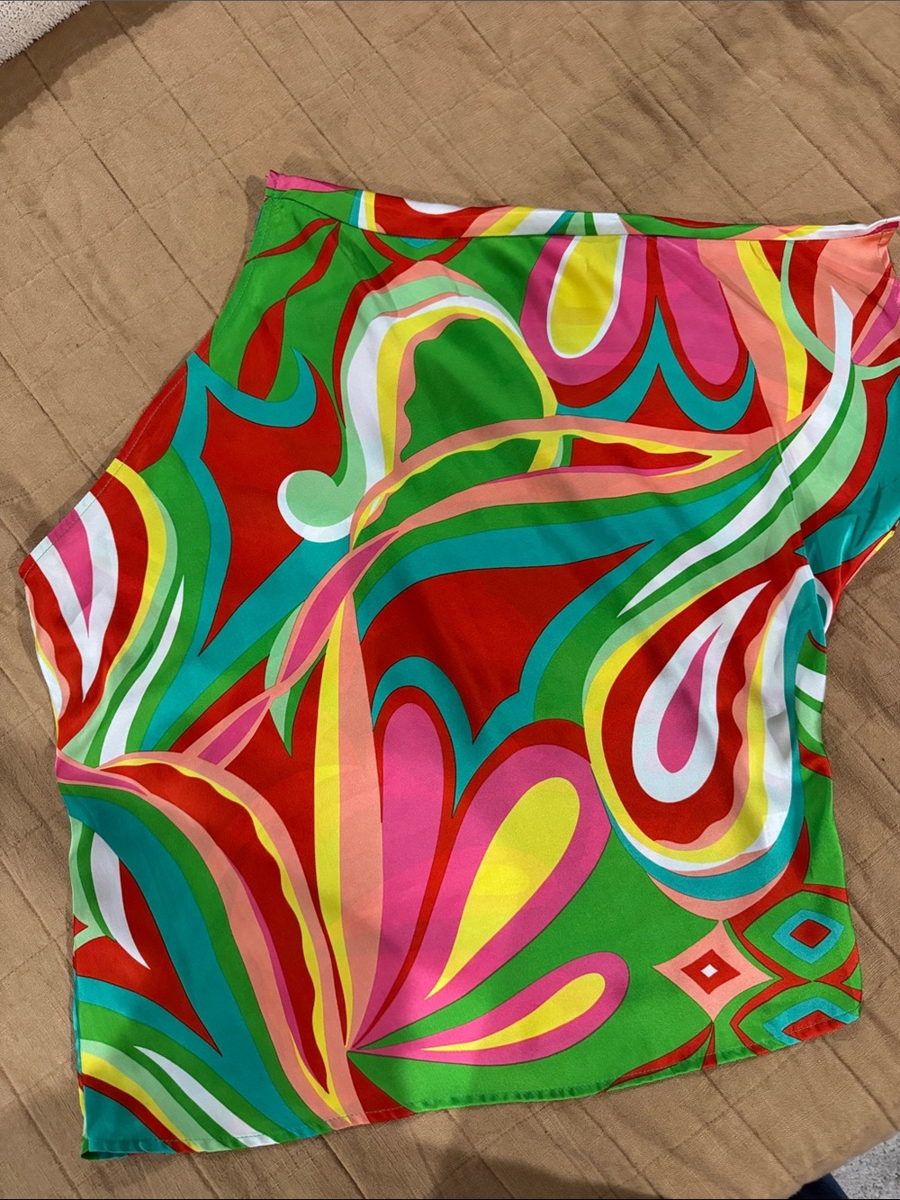 Women’s Vibrant Multicolor off one shoulder top